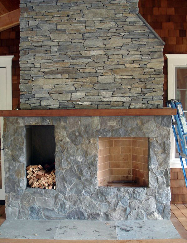Local Stone Fireplace
