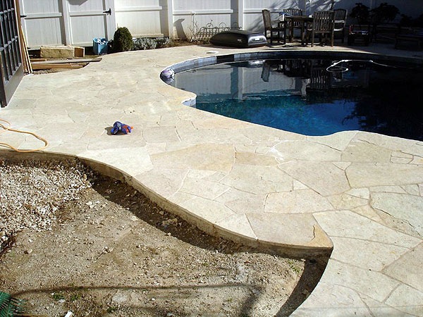 French Vanilla Slate Pool Deck, San Rafael, Marin County, CA
