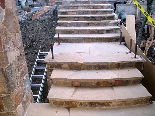 Frontier Tan Sandstone Staircase, Mill Valley, Marin County, CA