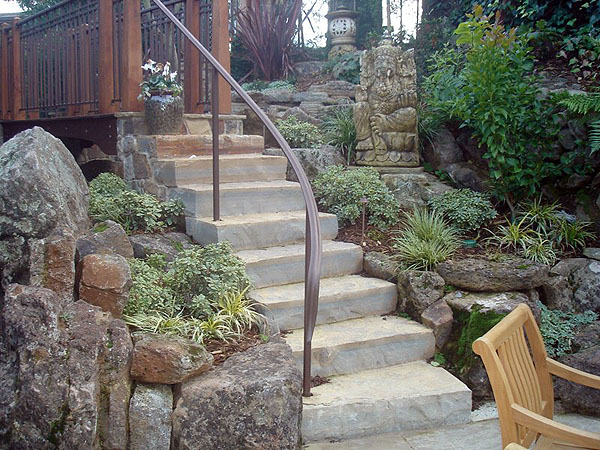 Solid Limestone Steps, Mill Valley, Marin County, CA